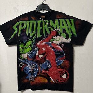 Vintage Spider-Man Venom Marvel Brockum Mens single Stitch Size Large Black NWOT